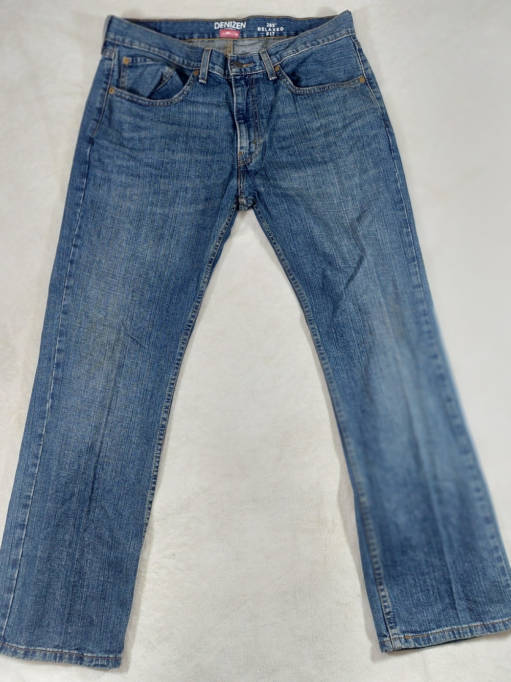 Men's Blue Straight-Leg Jeans